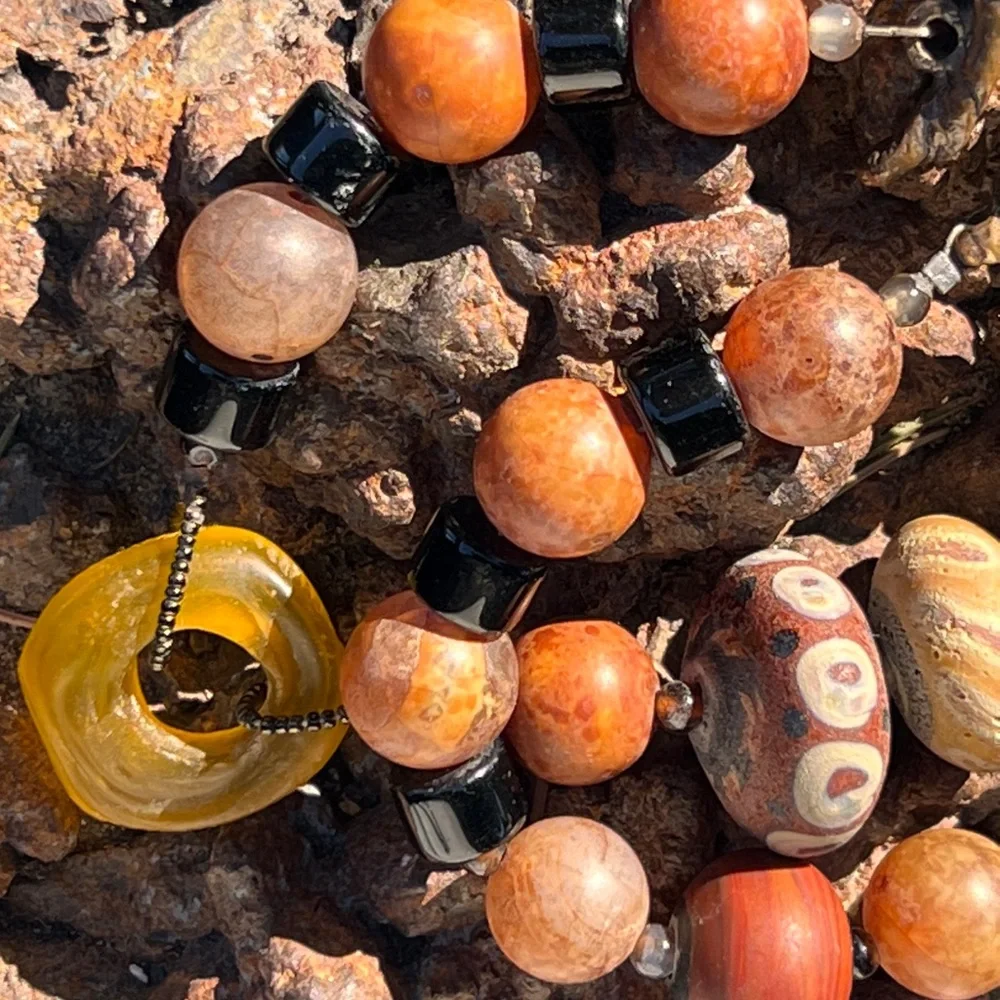 OOAK “To Travel The World” boho necklace by Susan A Ray, author/jewelry designer - Picture 10 of 16